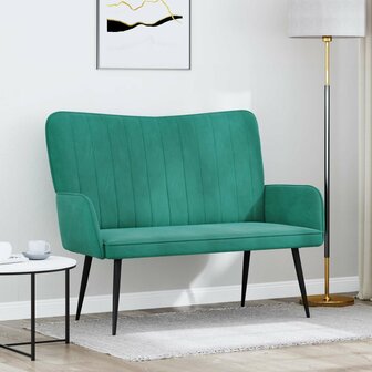 Twee Persoons Sofa Turquoise 115 x 61 x 87 cm Fluweel 1