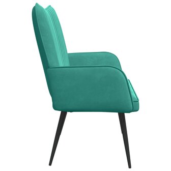 Twee Persoons Sofa Turquoise 115 x 61 x 87 cm Fluweel 5