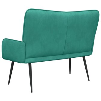 Twee Persoons Sofa Turquoise 115 x 61 x 87 cm Fluweel 6