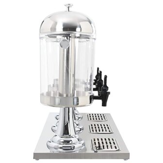 Drievoudige sapdispenser roestvrij staal 3x8 L 3