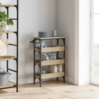 Keukentrolley Sonoma Eiken 53 x 20 x 76 cm Bewerkt hout 4