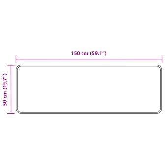 Vloerkleedloper MARSA Beige 50 x 150 cm Polyester en PVC 7