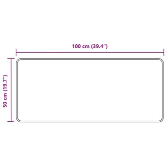 Vloerkleedloper MARSA Wit 50 x 150 cm Polyester en PVC 7