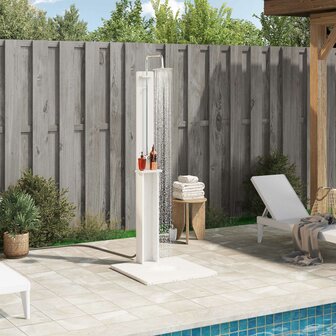 Buitendouche Wit 75 x 76 x 217 cm Massief grenenhout 1