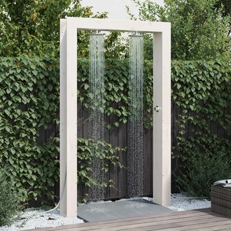 Buitendouche Wit 137 x 23 x 226 cm Massief grenenhout 1