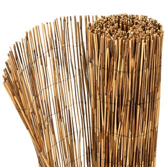 Tuinhek Ge&euml; carboniseerd 400 x 100 cm Riet 6