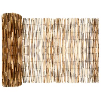 Tuinhek Ge&euml; carboniseerd 500 x 80 cm Riet 2