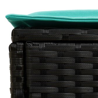 Tuinvoetenbank 2 Stuk Zwart en Turquoise 38 x 38 x 45 cm 7