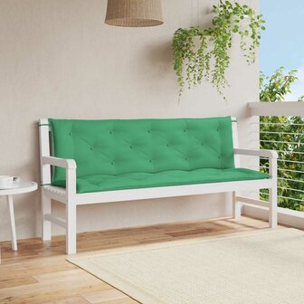 Tuinbankkussen 150x(50+50)x7 cm oxford stof groen 1