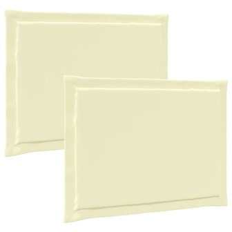 Zitkussens 2 st. Cr&egrave;me 47 x 36 x 2 cm Polyester 2