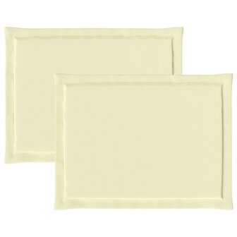 Zitkussens 2 st. Cr&egrave;me 47 x 36 x 2 cm Polyester 6