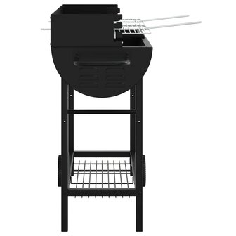 Houtskoolbarbecue Verstelbaar Zwart 96,5 x 42,5 x 88,5 cm 5