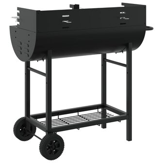 Houtskoolbarbecue Verstelbaar Zwart 96,5 x 42,5 x 88,5 cm 6