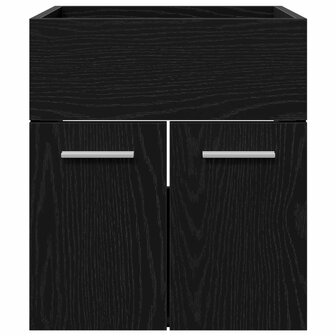 Wastafelkast Zwart Eiken 41 x 38,5 x 46 cm Bewerkt hout 6