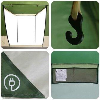 Toilet Tent Groen 10-persoons 185T Polyester met PU Coating 11