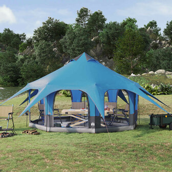 Gezinstent Blauw 5-persoons 185T Polyester met PU Coating 1