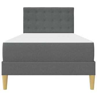 Bedframe met matras met hoofdeinde Donkergrijs 80 x 200 cm Stof 6