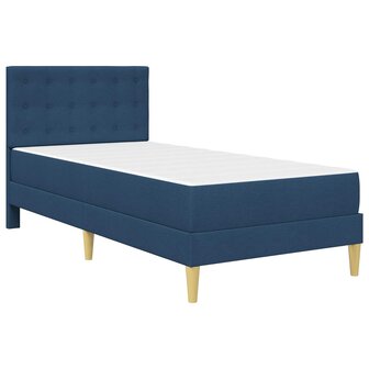 Bedframe met matras met hoofdeinde Blauw 80 x 200 cm Stof 3