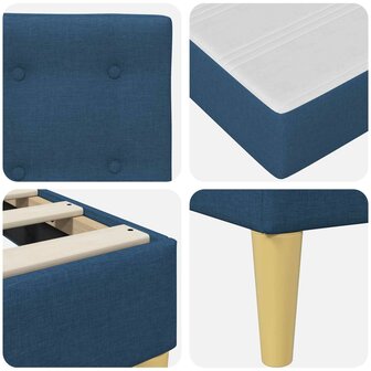 Bedframe met matras met hoofdeinde Blauw 80 x 200 cm Stof 9