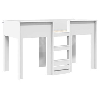 Stapelbed voor Kinderen met opslag Wit 75 x 190 cm Bewerkt hout 4