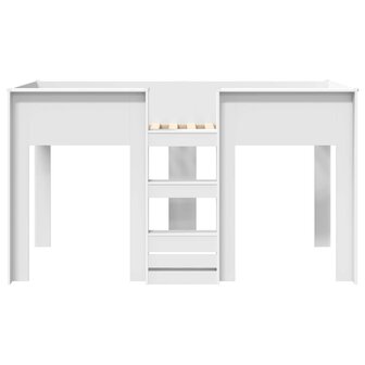 Stapelbed voor Kinderen met opslag Wit 75 x 190 cm Bewerkt hout 5
