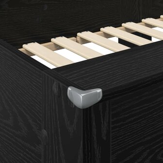 Stapelbed voor Kinderen Zwart Eiken 75 x 190 cm Bewerkt hout 8