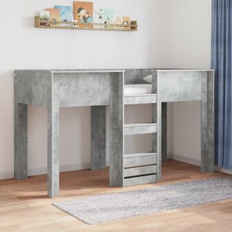 Stapelbed voor Kinderen Beton Grijs 75 x 190 cm Bewerkt hout 1