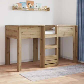 Stapelbed voor Kinderen Artisan Eiken 75 x 190 cm Bewerkt hout 1