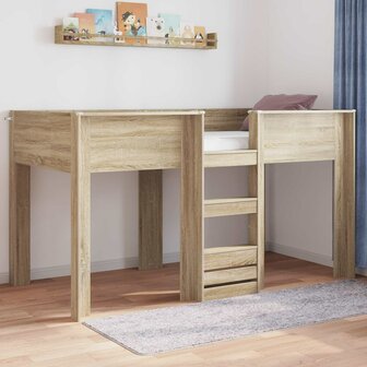 Stapelbed voor Kinderen Sonoma Eiken 90 x 200 cm Bewerkt hout 1