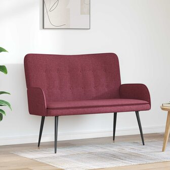 2-Zits Sofa Wijnrood 115 x 61 x 87 cm Stof 1