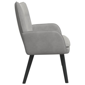 Twee Persoons Sofa Lichtgrijs 115 x 61 x 87 cm Fluweel 5