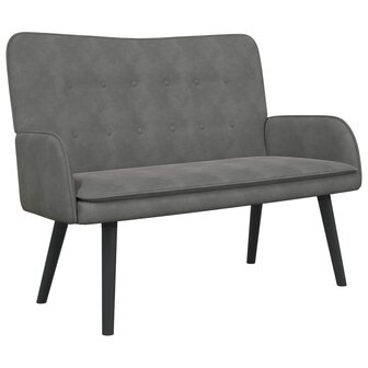 Twee Persoons Sofa Donkergrijs 115 x 61 x 87 cm Fluweel 2