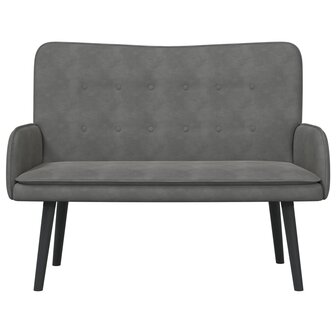 Twee Persoons Sofa Donkergrijs 115 x 61 x 87 cm Fluweel 4