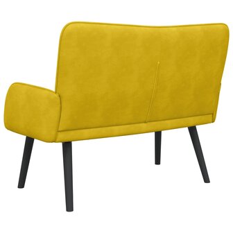 Twee Persoons Sofa Geel 115 x 61 x 87 cm Fluweel 6