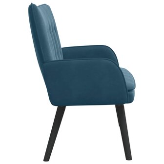 Twee Persoons Sofa Blauw 115 x 61 x 87 cm Fluweel 5