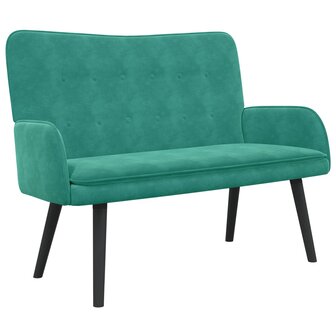 Twee Persoons Sofa Turquoise 115 x 61 x 87 cm Fluweel 2