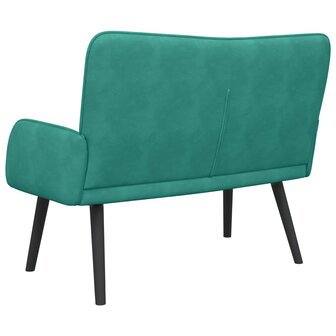 Twee Persoons Sofa Turquoise 115 x 61 x 87 cm Fluweel 6
