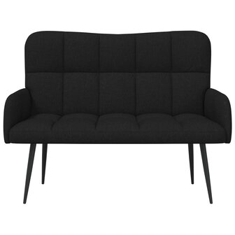 Twee Persoons Sofa Zwart 115 x 61 x 87 cm Stof 4