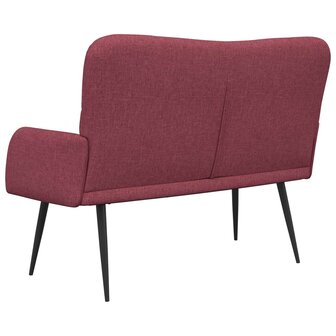 Twee Persoons Sofa Wijnrood 115 x 61 x 87 cm Stof 6