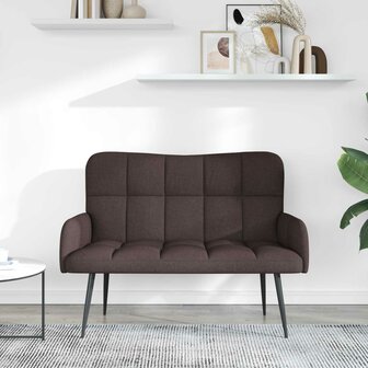 Twee Persoons Sofa Donkerbruin 115 x 61 x 87 cm Stof 3