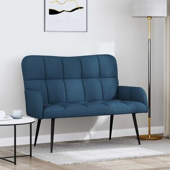 Twee Persoons Sofa Blauw 115 x 61 x 87 cm Stof 1
