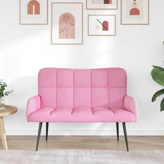 Twee Persoons Sofa Roze 115 x 61 x 87 cm Stof 3