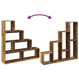 Kamerscherm / boekenkast 143,5x29x143,5 cm hout oud hout 8