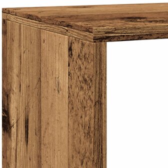 Kamerscherm / boekenkast 143,5x29x143,5 cm hout oud hout 9