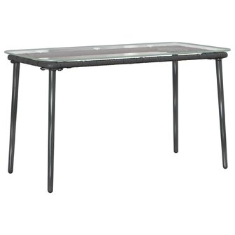 Tuintafel Zwart 80 x 40 x 45 cm poly rattan 2