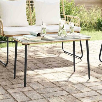 Tuintafel Naturel 80 x 40 x 45 cm poly rattan 1