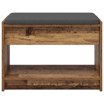 Halbank Oudhout 63 x 38 x 45 cm Ge&iuml;ndustrialiseerd hout en stof 5