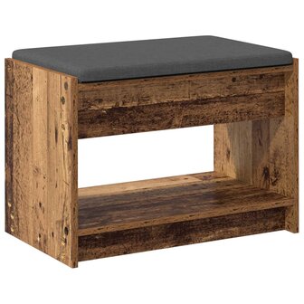 Halbank Oudhout 63 x 38 x 45 cm Ge&iuml;ndustrialiseerd hout en stof 7