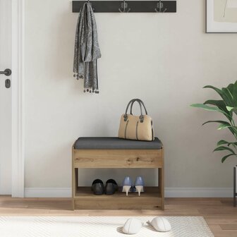 Halbank met kussen met plank Artisan Eik 63 x 38 x 45 cm 4
