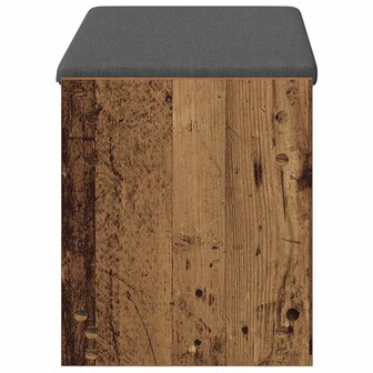 Halbank Oudhout 83 x 38 x 45 cm Ge&iuml;ndustrialiseerd hout en stof 6